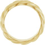 14K Yellow Gold 6 mm Woven-Design Band Size 6