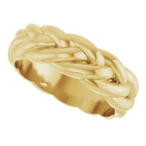 14K Yellow Gold 6 mm Woven-Design Band Size 6