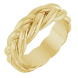 14K Yellow Gold 6 mm Woven-Design Band Size 6