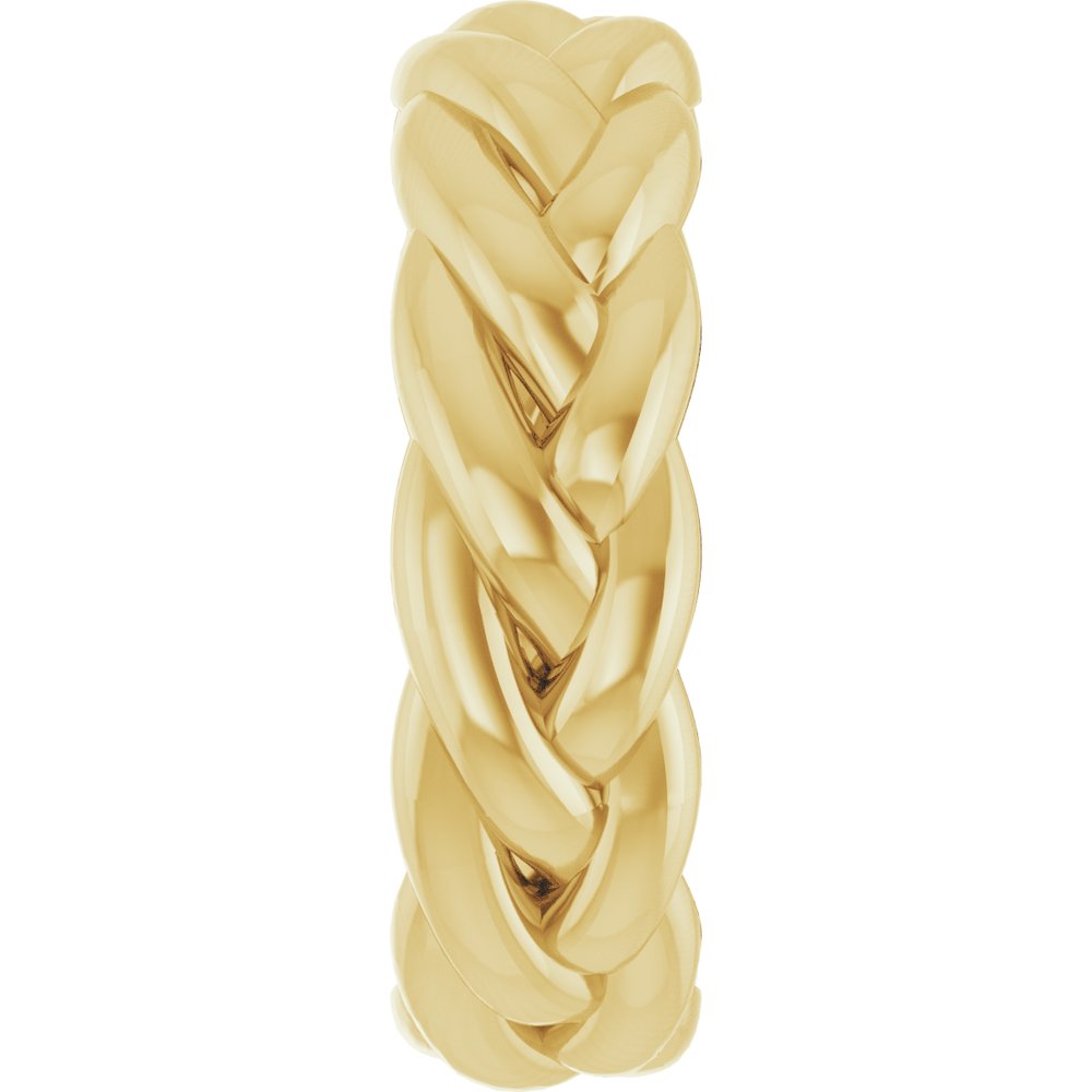 14K Yellow Gold 6 mm Woven-Design Band Size 6