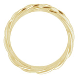 10K Yellow Gold 6 mm Woven-Design Band Size 7.5