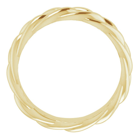 10K Yellow Gold 6 mm Woven-Design Band Size 7.5