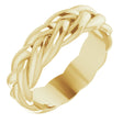 10K Yellow 6 mm Woven-Design Band Size 7.5