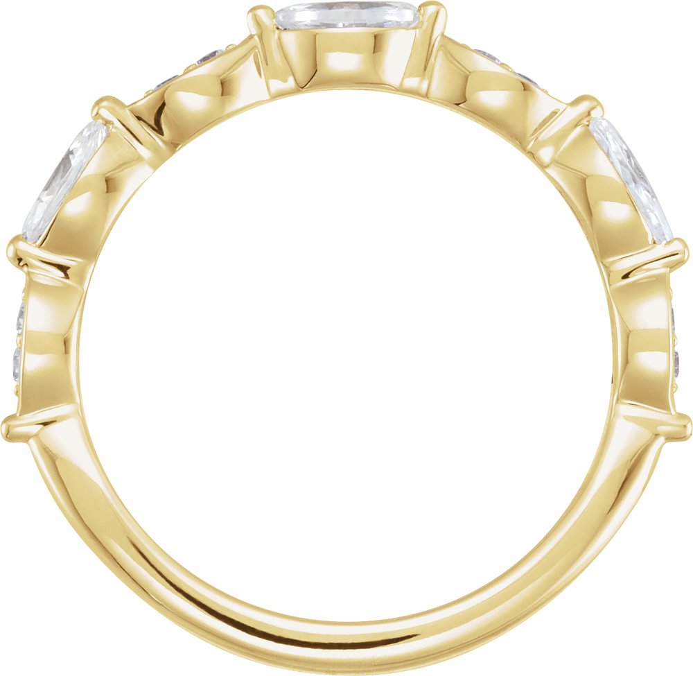 14K Yellow 1/2 CTW Natural Diamond Anniversary Band