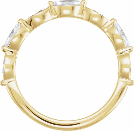 14K Yellow 1/2 CTW Natural Diamond Anniversary Band