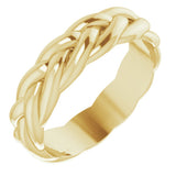 18K Yellow Gold 6 mm Woven-Design Band Size 10