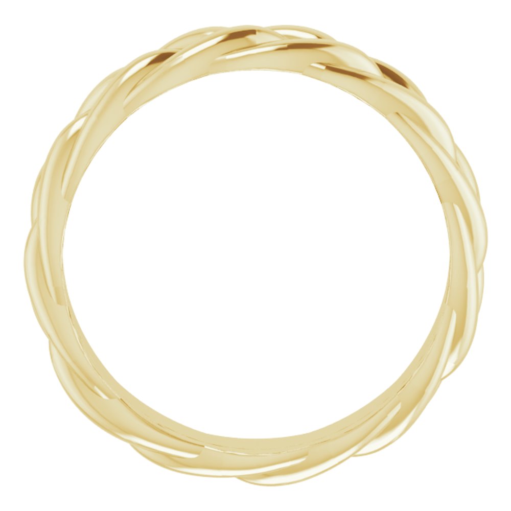 18K Yellow Gold 6 mm Woven-Design Band Size 10