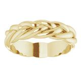 18K Yellow Gold 6 mm Woven-Design Band Size 10