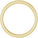 14K Yellow Gold 2.2 mm Celestial Flat Band Size 5