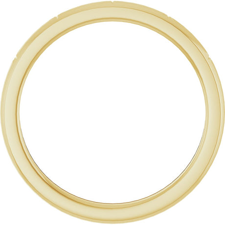 14K Yellow Gold 2.2 mm Celestial Flat Band Size 5