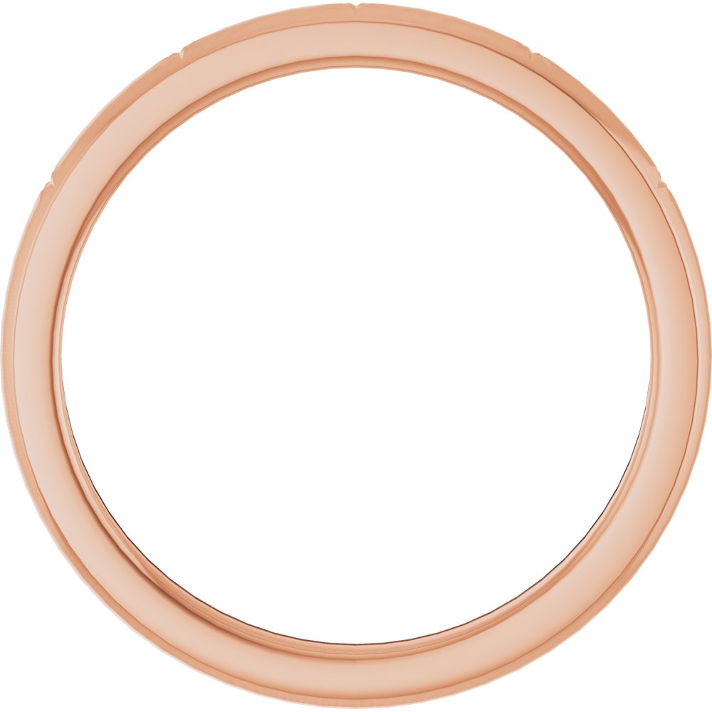 14K Rose Gold 2.2 mm Celestial Flat Band Size 5.5