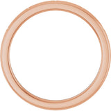 14K Rose Gold 2.2 mm Celestial Flat Band Size 5.5