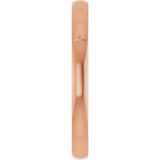 14K Rose Gold 2.2 mm Celestial Flat Band Size 5.5