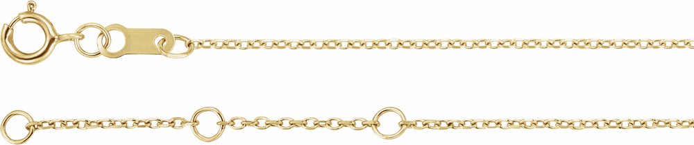 14K Yellow Gold Natural Aquamarine Bezel-Set Solitaire 6 1/2-7 1/2" Bracelet