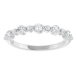 14K White 3/8 CTW Natural Diamond Anniversary Band