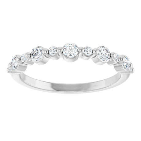 14K White 3/8 CTW Lab-Grown Diamond Anniversary Band