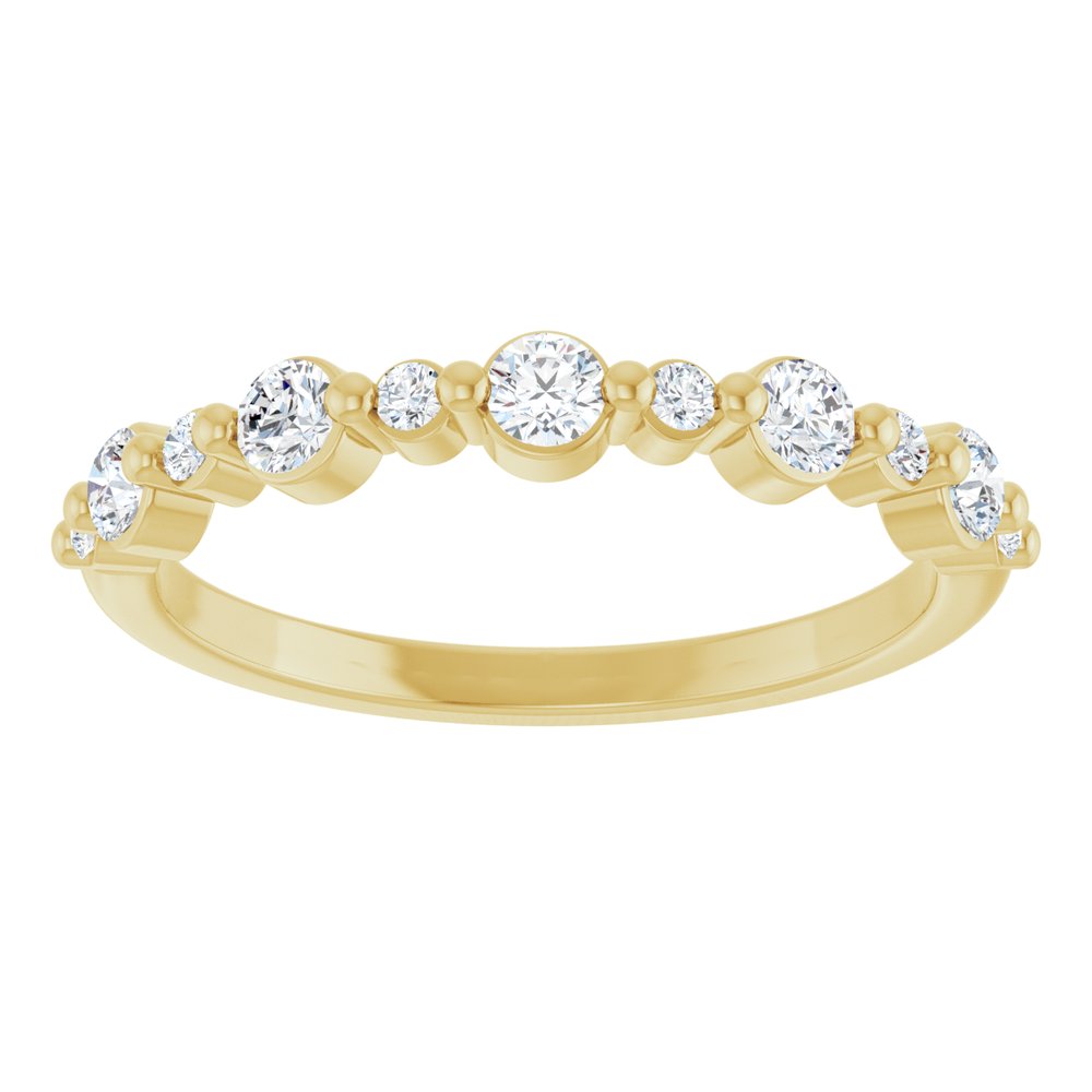 14K Yellow Gold 3/8 CTW Natural Diamond Anniversary Band