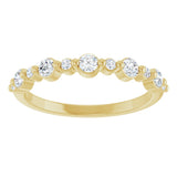 14K Yellow Gold 3/8 CTW Natural Diamond Anniversary Band