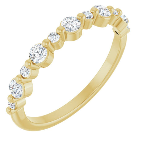 14K Yellow Gold 1/3 CTW Lab-Grown Diamond Anniversary Band