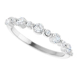 14K White 3/8 CTW Natural Diamond Anniversary Band