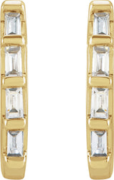 14K Yellow 1/10 CTW Natural Diamond Huggie Earrings