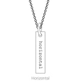 14K Yellow Gold Engravable Four-Sided Bar Pendant
