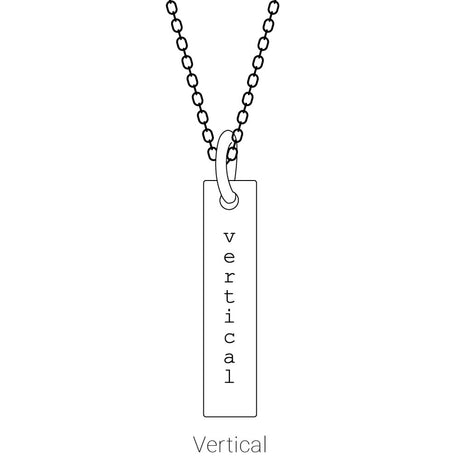 14K White Engravable Dog Tag