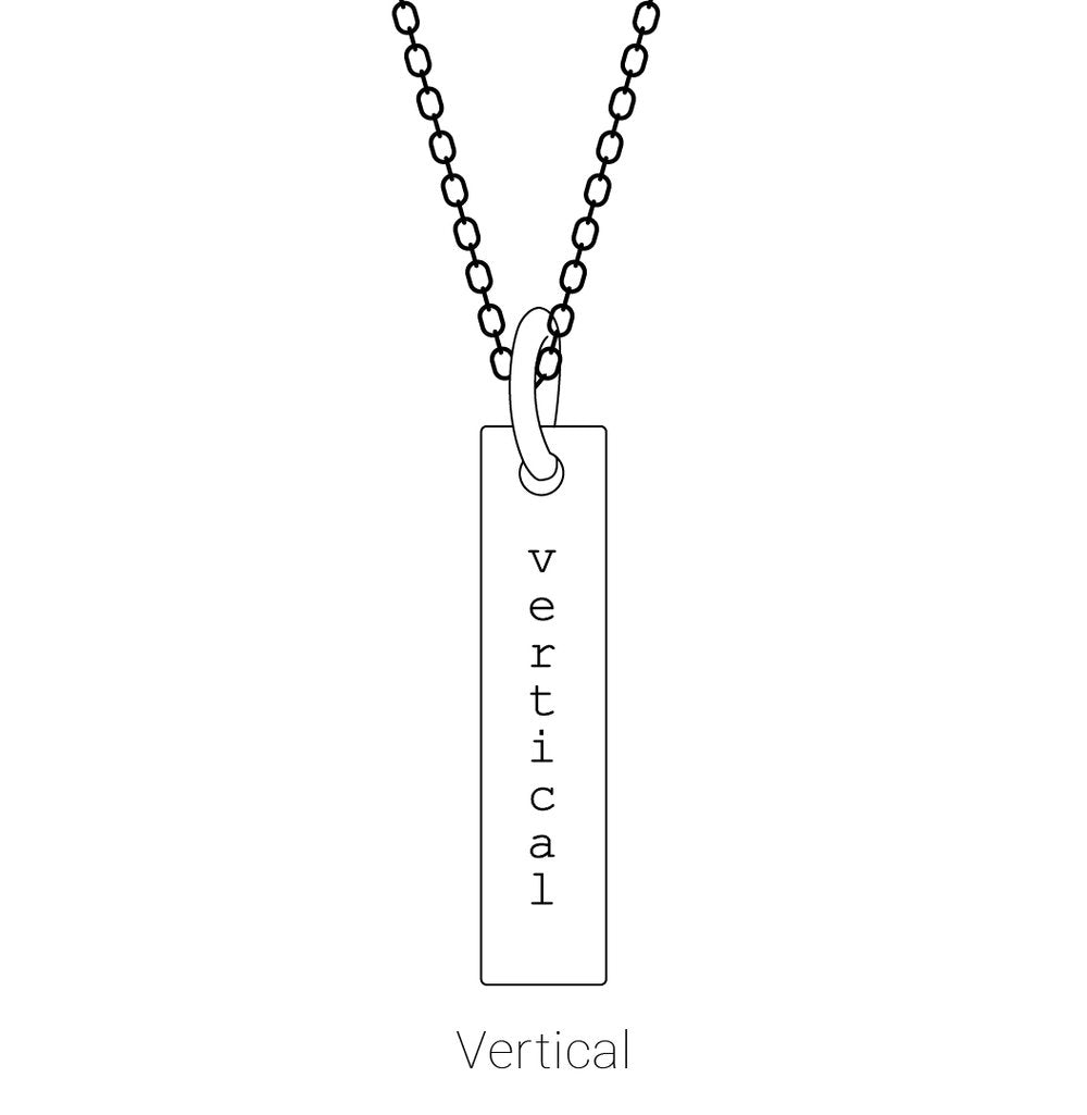 14K Yellow Gold Engravable Four-Sided Bar 16-18" Necklace