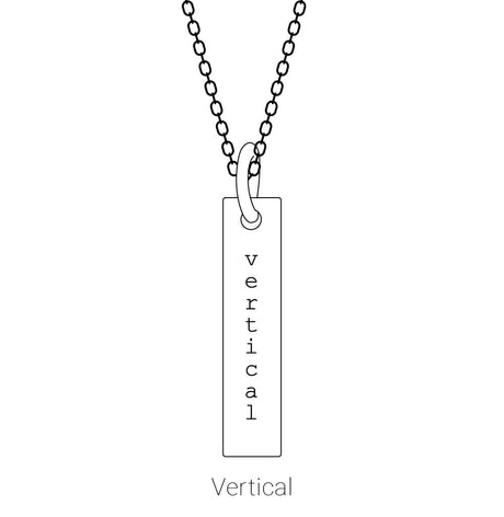 14K Yellow Gold Engravable Four-Sided Bar 16-18" Necklace