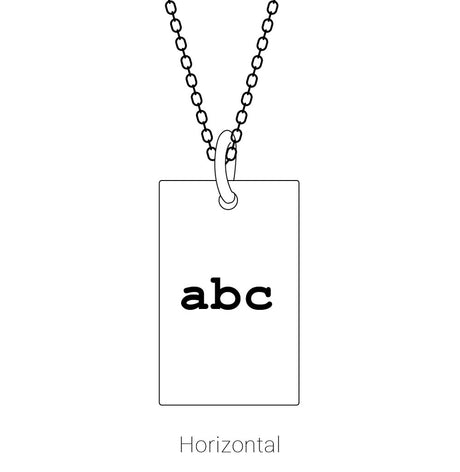 14K Yellow Gold Engravable Dog Tag 16-18" Necklace