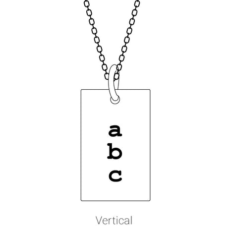 Sterling Silver Engravable Dog Tag 16-18" Necklace