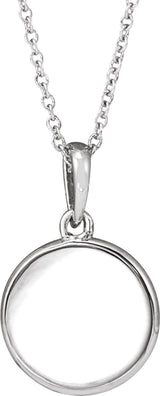 Sterling Silver .005 CT Diamond Engravable Necklace