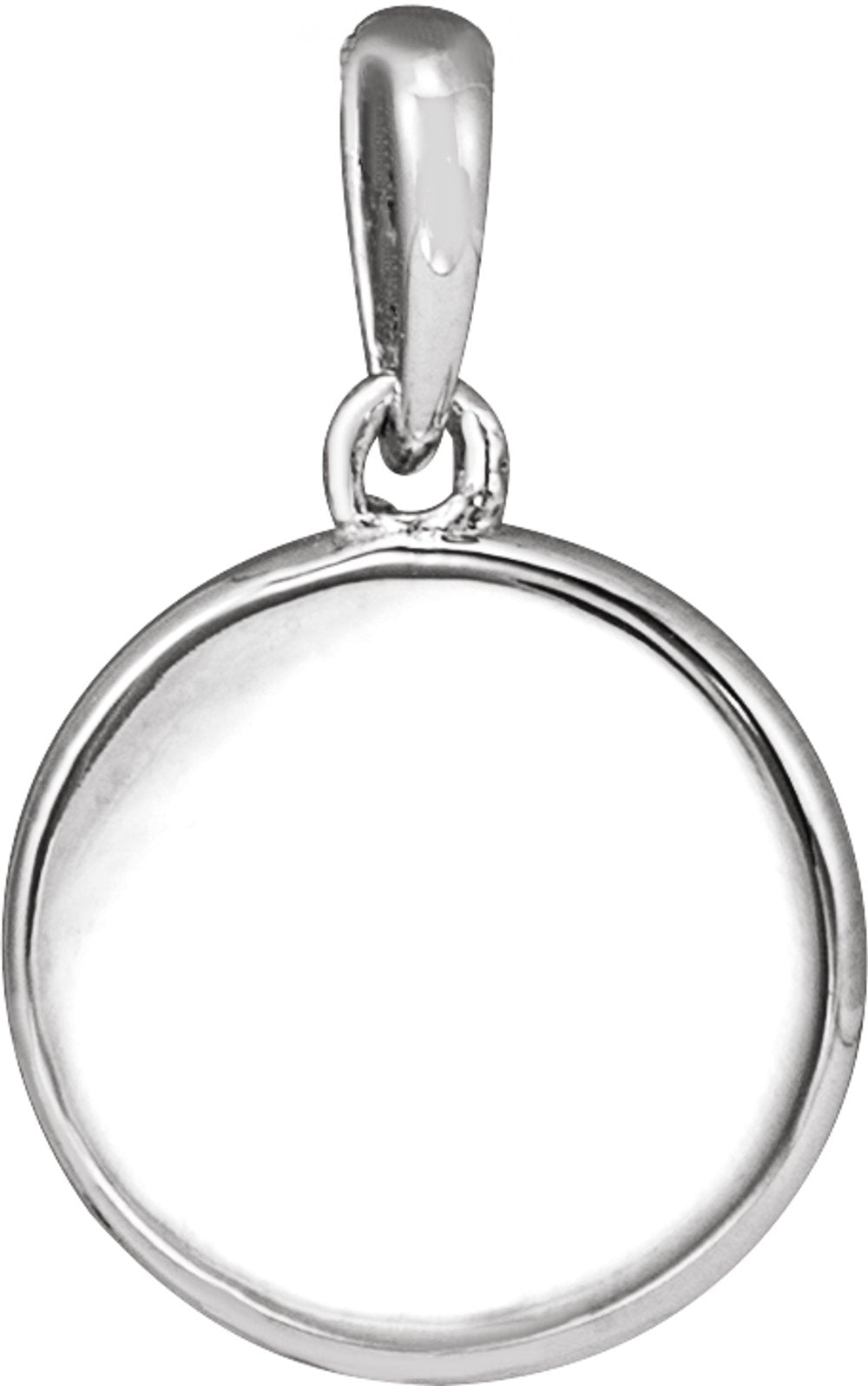 Sterling Silver .005 CT Natural Diamond Engravable Pendant