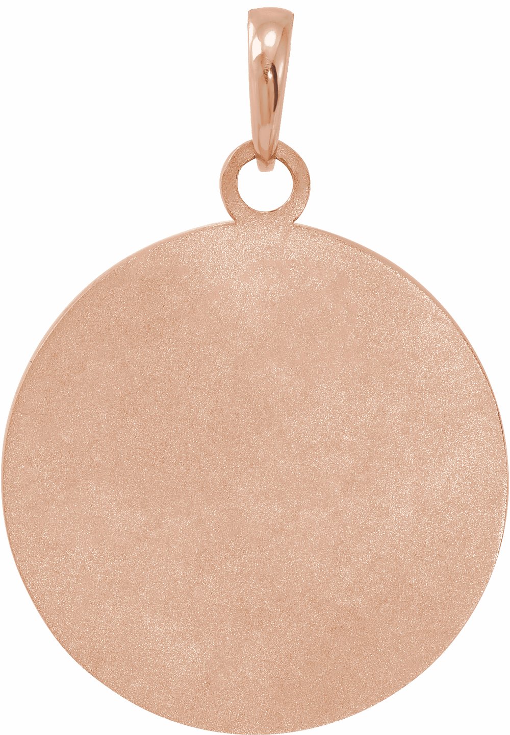 14K Rose Hope Engraved 18 mm Disc Pendant