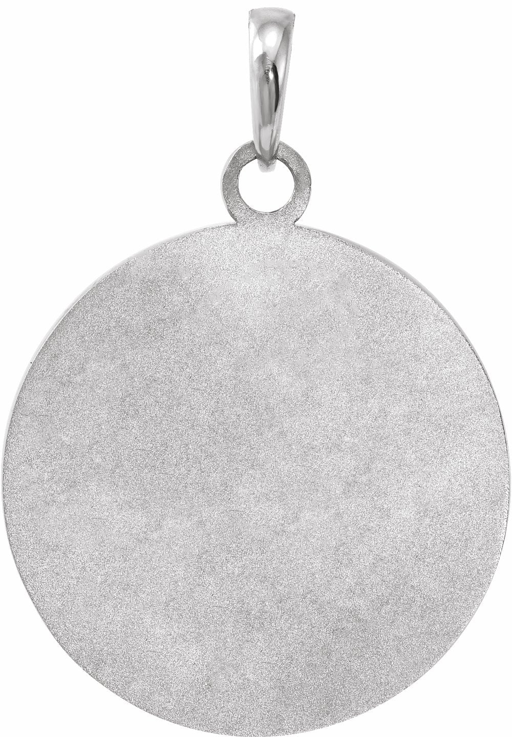 Sterling Silver Hope Engraved 18 mm Disc Pendant