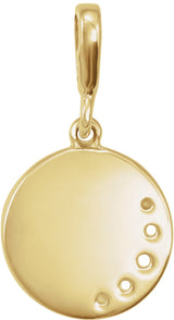 14K Yellow Gold 1/10 CTW Natural Diamond Crescent Moon Pendant