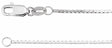 10K White 1 mm Box 20" Chain