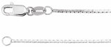 10K White Gold 1 mm Box 18" Chain