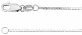 10K White Gold 1 mm Box 20" Chain