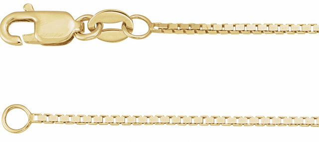10K Yellow Gold 1 mm Box 18" Chain