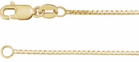 10K Yellow Gold 1 mm Box 18" Chain