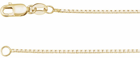 10K Yellow 1 mm Box 16" Chain