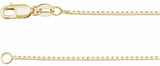 10K Yellow Gold 1 mm Box 16" Chain