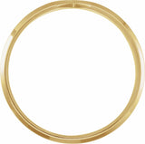 14K Yellow 6 mm Single Notched Comfort-Fit Band Size 8.5