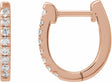 14K Rose 1/6 CTW Natural Diamond Hoop Earrings