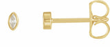 14K Yellow Gold .04 CTW Natural Diamond Solitaire Bezel-Set Earrings