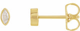 14K Yellow Gold 1/10 CTW Natural Diamond Solitaire Bezel-Set Earrings