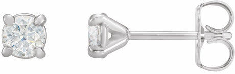 14K White Gold .06 CTW Lab-Grown Diamond Cocktail-Style Earrings