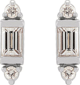 14K White Gold 1/10 CTW Natural Diamond Earrings