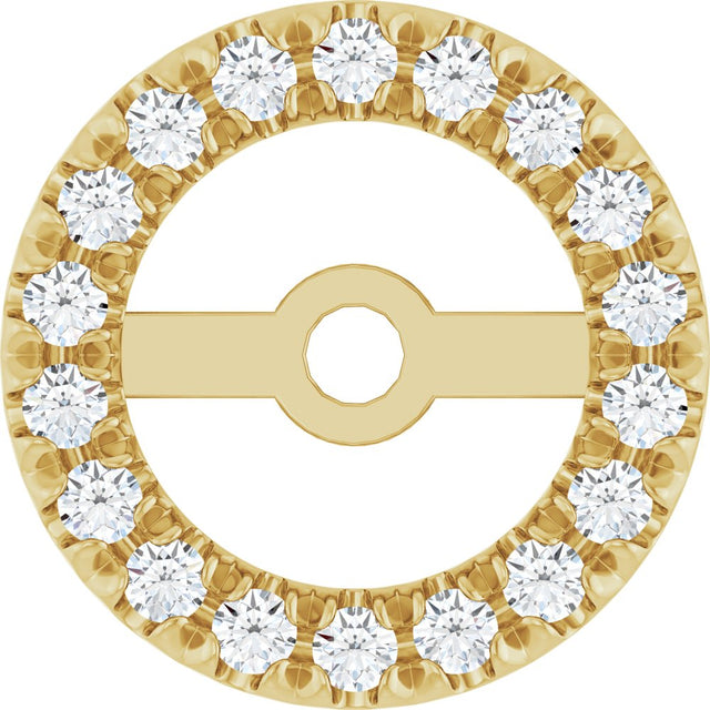 14K Yellow Gold 5.3 mm ID 1/6 CTW Lab-Grown Diamond French-Set Earring Jacket